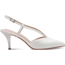 Tamaris Γόβες Slingback Δερμάτινες με Τακούνι Στιλέτο Λευκές 1-29620-46-229