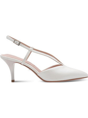 Tamaris Γόβες Slingback Δερμάτινες με Τακούνι Στιλέτο Λευκές 1-29620-46-229