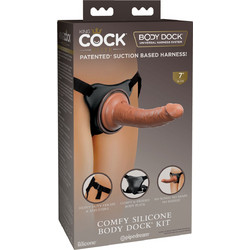Pipedream King Cock Comfy Body Dock Kit Harness Strap On με Dildo 18cm Flesh