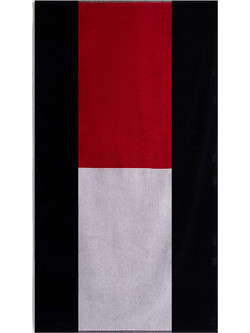 Tommy Hilfiger Signature Colour-Blocked Πετσέτα Θαλάσσης Μαύρη 100x180cm UU0UU00114-DW5