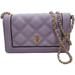 Bag to Bag Γυναικείο Τσαντάκι Χιαστί από Δερματίνη Μωβ με Αλυσίδα AK-93350
