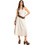 Funky Buddha Midi Καλοκαιρινό Καθημερινό Φόρεμα Εκρού FBL013-108-13