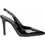 Sante Γόβες Slingback Λουστρίνι με Τακούνι Στιλέτο Μαύρες 26-211-01