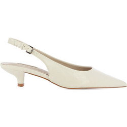 Corina Γόβες Slingback Δερμάτινες με Λεπτό Χαμηλό Τακούνι Λευκές M5310