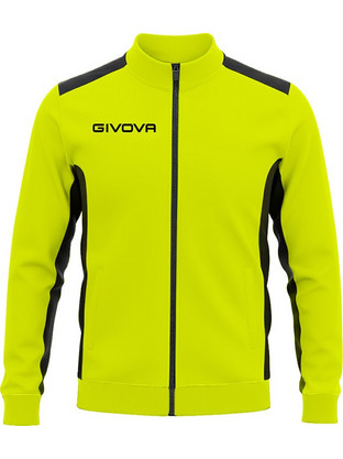 Givova Ανδρική Ζακέτα Φούτερ με Φερμουάρ Lime MA036