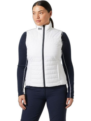 Helly Hansen Insulator 2.0 Αμάνικο Αθλητικό Γυναικείο Μπουφάν Puffer Κοντό Αδιάβροχο Λευκό 30240-001
