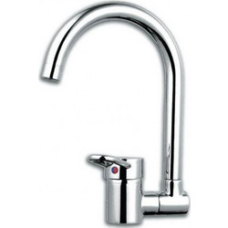 Viospiral 36-06200 Μπαταρία Κουζίνας Πάγκου Διπλής Παροχής Σπαστή Ανάμεικτη Inox