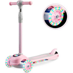 Ricokids Piko Παιδικό Πατίνι Τρίτροχο με Φωτάκια Ροζ