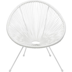 Kare Design Acapulco Πολυθρόνα Κήπου Μεταλλική Λευκή