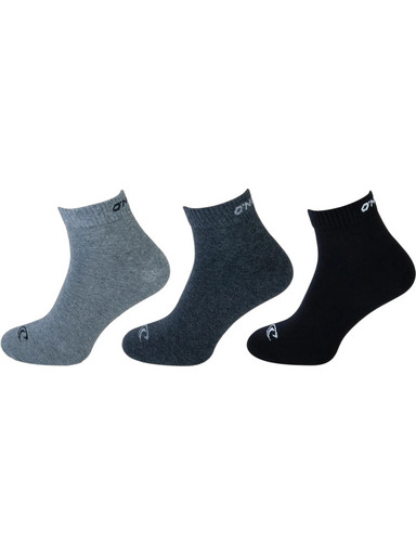 O'Neill Ανδρικές Κάλτσες Κοντές Ανθρακί Μαύρες 3Pack 750003-7000