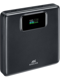 Rivacase VA1091 Power Bank 25800mAh 100W με 2 Θύρες USB-A Quick Charge 3.0 & Power Delivery Black