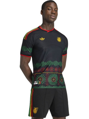 Adidas Jamaica 26 Bob Marley Away Auth Jer Ανδρικό Αθλητικό T-Shirt Μαύρο KB7474