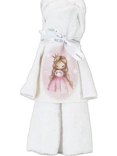 Borea Little Queen Βρεφική Πετσέτα Προσώπου / Χεριών 90x50cm Λευκή