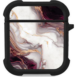 Sonique Marble Series Θήκη Σιλικόνης για Apple AirPods 1 / 2 Μπορντό