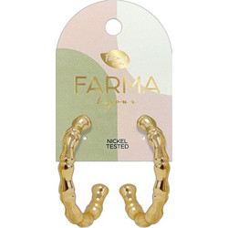 Farma Bijoux Γυναικεία Σκουλαρίκια Κρίκοι από Ορείχαλκο Xρυσά BEWOW08