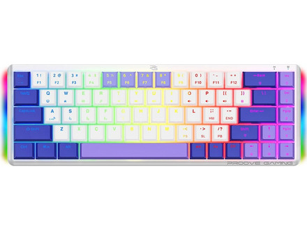 Proove AFK Ασύρματο Μηχανικό Gaming Πληκτρολόγιο 60% με Outemu Red Διακόπτες RGB White
