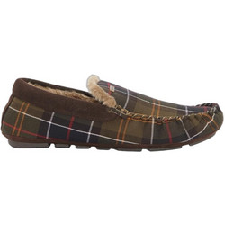 Barbour Monty Χειμερινές Ανδρικές Παντόφλες Κλειστές με Γούνα Καφέ MSL0001TN12