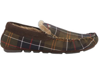 Barbour Monty Χειμερινές Ανδρικές Παντόφλες Κλειστές με Γούνα Καφέ MSL0001TN12