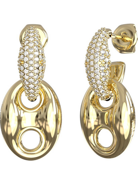 Guess Marina Γυναικεία Σκουλαρίκια Κρεμαστά από Ατσάλι Xρυσά με Ζιργκόν UBE06221JWYGT