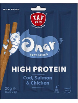 Taf Pets Onar High Protein Soft Sticks with Cod, Salmon & Chicken 4x5gr