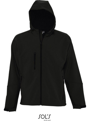 Replay Ανδρικό Μπουφάν Χειμωνιάτικο Softshell Μαύρο LV0690183