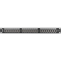 Lanberg PPS6-1024-B Ethernet Patch Panel Rack 1U 19" 24 Θυρών Cat.6 Shielded FTP