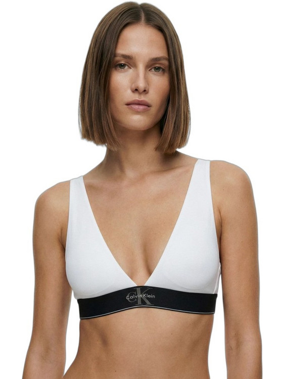 Calvin Klein Μπουστάκι Push Up χωρίς Μπανέλα Λευκό LV00QF8703-100