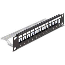 DeLOCK 66874 Patch Panel Keystone Rack 1U 10"