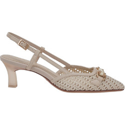 Tamaris Γόβες Slingback Δερμάτινες με Λεπτό Χαμηλό Τακούνι Εκρού 1-29634-44-418