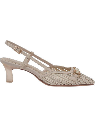 Tamaris Γόβες Slingback Δερμάτινες με Λεπτό Χαμηλό Τακούνι Εκρού 1-29634-44-418