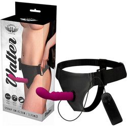 Harness Attraction Walter Harness Strap On με Dildo 15.5cm & Δόνηση Μωβ D-224919