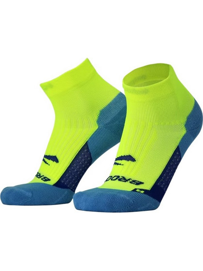 Brooks Ανδρικές Κάλτσες Κοντές με Σχέδια Lime 280499-703