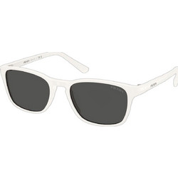 Prada PR13SU 27M08Z Ανδρικά Γυαλιά Ηλίου Τετράγωνα Κοκάλινα Λευκά με Μαύρο Φακό