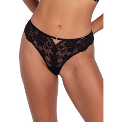 Dorina Emory Γυναικείο Sexy String με Δαντέλα Μαύρο