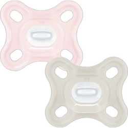 Mam Comfort Ορθοδοντικές Πιπίλες Σιλικόνης 3-12m Ροζ Γκρι 2τμχ 127SG