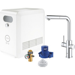 GROHE Blue Professional 31326002 Μπαταρία Κουζίνας Πάγκου Τριπλής Παροχής Ανάμεικτη με Ντουζ Inox