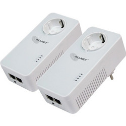 ALLNET ALL1681205 V2 Powerline Διπλό Kit για Ενσύρματη Σύνδεση με Θύρες Ethernet με Passthrough Πρίζα