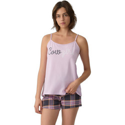 Minerva Babydoll Καλοκαιρινό Βαμβακερό Λιλά 90-53239-274