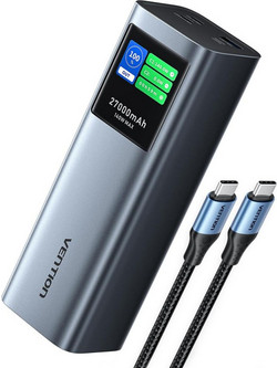 Vention FKEH0 Power Bank 27000mAh 140W με Θύρα USB-A & 3 Θύρες USB-C Power Delivery Grey