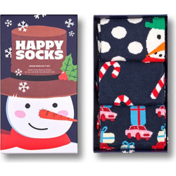 Happy Socks Holiday Χριστουγεννιάτικες Ανδρικές Κάλτσες Μέχρι το Γόνατο Navy Μπλε 3Pack P001740