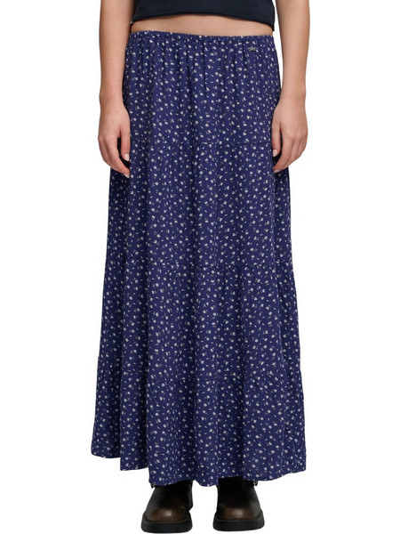Superdry D3 OVIN Μακριά Φούστα Υφασμάτινη Navy Μπλε W7210425A-K7P