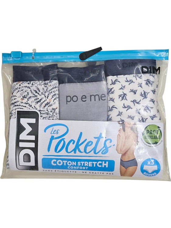 Dim Βαμβακερά Γυναικεία Slip 3Pack D4C20-POEME