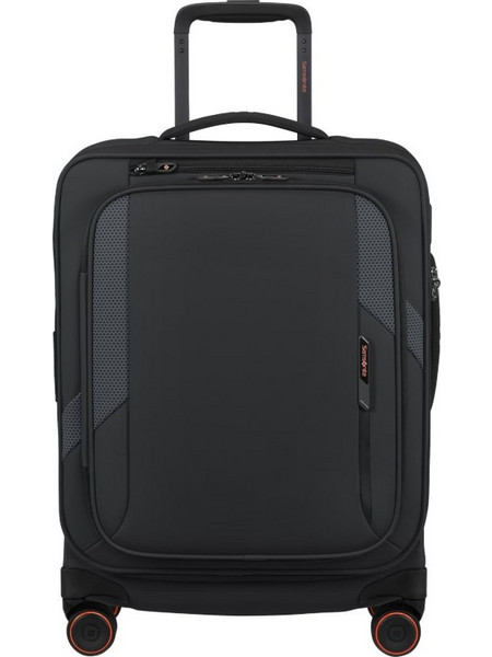 Samsonite Glazzed 159765-1041 Βαλίτσα Καμπίνας 55x40x23cm με 4 Ρόδες Μαύρη