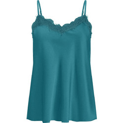 Celestino Γυναικείο Καλοκαιρινό Lingerie Top Σατέν Πετρόλ WT8011.4073