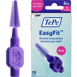 Tepe EasyFit Μεσοδόντια Βουρτσάκια Μωβ 6τμχ