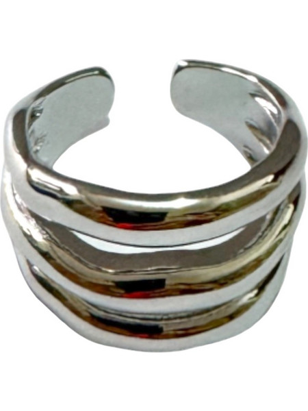 RO Accessories Γυναικείο Δαχτυλίδι Τρίβερο Ασημί R099
