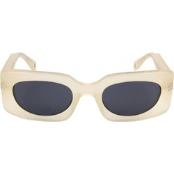 Marc Jacobs MJ1075/S 40GR Γυναικεία Γυαλιά Ηλίου Οβάλ Κοκάλινα Λευκά με Μαύρο Φακό
