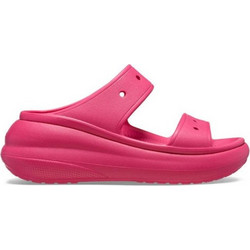 Crocs Classic Crush Γυναικείες Παντόφλες Καλοκαιρινές Platforms Ανατομικές Αντιολισθητικές Φούξια 207670-6ZQ