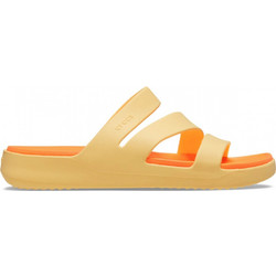 Crocs Getaway Strappy Γυναικείες Παντόφλες Καλοκαιρινές Ανατομικές Αντιολισθητικές Πορτοκαλί 209587-78Z