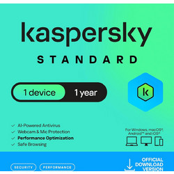 Kaspersky Standard 2026 για 1 Συσκευή και 1 Έτος Χρήσης (Ηλεκτρονική Άδεια)